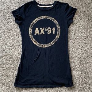 Armani Exchange Navy Logo Tee